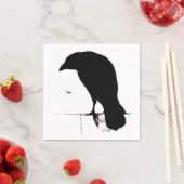 ヴィンテージラヴェンシルエットレトロゴシックラヴェンスカウ スタンダードカクテルナプキン (インサイチュ)