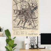 ヴィンテージラヴェンナの地図（1943年） ポスター (ホームオフィス)