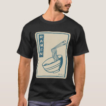 ヴィンテージラーメン好きブラックTシャツ