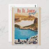 ヴィンテージリオデジャネイロブラジルレトロ旅行 ポストカード (正面/裏面)