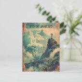 ヴィンテージリオデジャネイロ旅行イエズス像 ポストカード (スタンド正面)