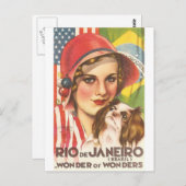 ヴィンテージリオデジャネイロ観光ポスター ポストカード (正面/裏面)
