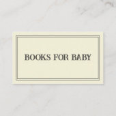 ヴィンテージリクエストベビーシャワー用書籍 エンクロージャーカード (裏面)