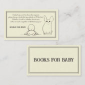 ヴィンテージリクエストベビーシャワー用書籍 エンクロージャーカード (正面/裏面)