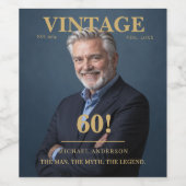 ヴィンテージリザーブ 60歳の誕生日 ワインラベル (シングルラベル)