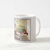 ヴィンテージリスとチップムンククリスマスマグ コーヒーマグカップ (正面右)