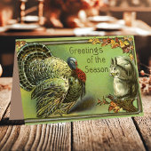 ヴィンテージリスと七面鳥の感謝祭 シーズンカード