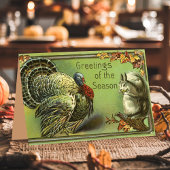 ヴィンテージリスと七面鳥の感謝祭 シーズンカード