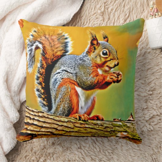 ヴィンテージリスの自然 クッション (ブランケット)