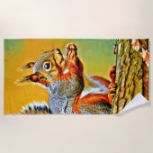 ヴィンテージリスの自然 ビーチタオル (正面)