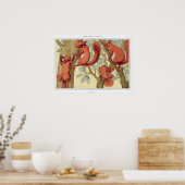 ヴィンテージリスイラストレーション ポスター (キッチン)