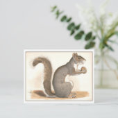 ヴィンテージリスイラストレーション ポストカード (スタンド正面)