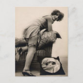 ヴィンテージリスクガールアートデコ1920年の写真 ポストカード (正面)