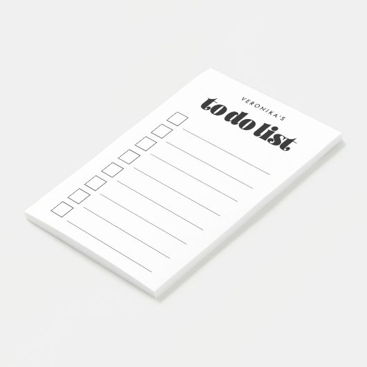 ヴィンテージリストを実行するレトロスクリプト ポストイット (アングル)