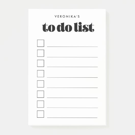 ヴィンテージリストを実行するレトロスクリプト ポストイット (正面)