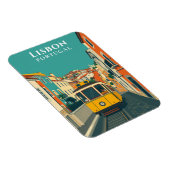 ヴィンテージリスボンイエロートラム乗り旅行お土産 マグネット (右側)