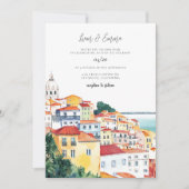 ヴィンテージリスボンウォーター結婚カラー 招待状 (正面)