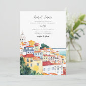 ヴィンテージリスボンウォーター結婚カラー 招待状 (スタンド正面)