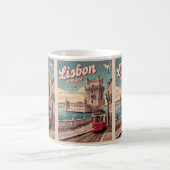 ヴィンテージリスボンポルトガル旅行トラベルギフト コーヒーマグカップ (中央)