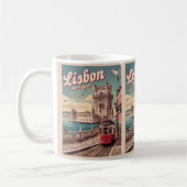 ヴィンテージリスボンポルトガル旅行トラベルギフト コーヒーマグカップ (左)