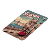 ヴィンテージリスボンポルトガル旅行トラベルギフト マグネット (左側)