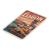 ヴィンテージリスボンポルトガル水城旅行の贈り物 マグネット (左側)