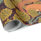 ヴィンテージリス包装紙 ラッピングペーパー (ロールコーナー)