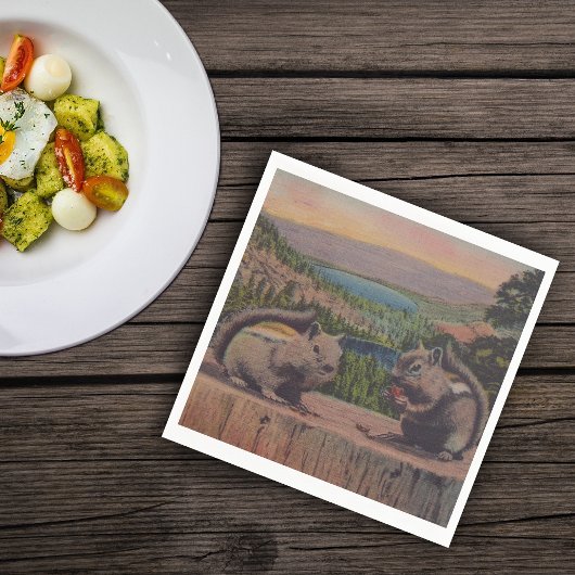 ヴィンテージリス山のシーン スタンダードカクテルナプキン