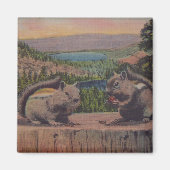 ヴィンテージリス山のシーン マグネット (正面)