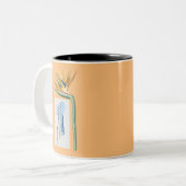 ヴィンテージリソグラフアート ツートーンマグカップ (正面左)