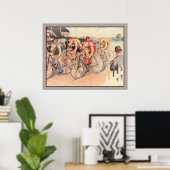 ヴィンテージリソスケッチ競輪 ポスター (ホームオフィス)