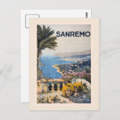 ヴィンテージリソトラベルアドサンレモイタリア ポストカード (正面/裏面)