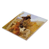 ヴィンテージリチャード・アンスデルゲームキーパードッグズゴールデン タイル (側面)