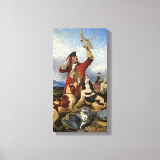 ヴィンテージリチャード・アンデルの鳥の犬ホーキング キャンバスプリント (正面)