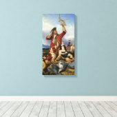 ヴィンテージリチャード・アンデルの鳥の犬ホーキング キャンバスプリント (インサイチュ (ウッドフロア))