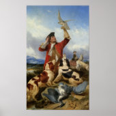 ヴィンテージリチャード・アンデルの鳥の犬ホーキング ポスター (正面)