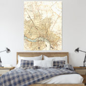 ヴィンテージリッチモンドバージニアの地図（1934年） キャンバスプリント (インサイチュ (寝室))