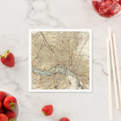 ヴィンテージリッチモンドバージニアの地図（1934年） スタンダードカクテルナプキン (インサイチュ)