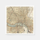 ヴィンテージリッチモンドバージニアの地図（1934年） スタンダードカクテルナプキン (正面)