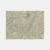 ヴィンテージリッチモンドバージニア地域の地図（1864年） フリースブランケット (正面(横))