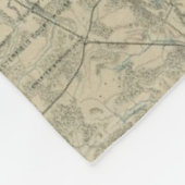 ヴィンテージリッチモンドバージニア地域の地図（1864年） フリースブランケット (角)