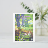 ヴィンテージリッチモンドパークイングランド旅行ポスター ポストカード (スタンド正面)