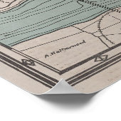 ヴィンテージリッチモンドVAの地図（1914年） ポスター (角)