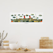 ヴィンテージリトグラフ英国海ライナーRMSカロニア ポスター (キッチン)