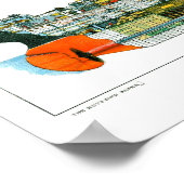 ヴィンテージリトグラフ英国海ライナーRMSカロニア ポスター (角)