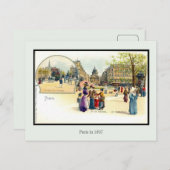 ヴィンテージリトパリ1897年2月6日 ポストカード (正面/裏面)