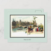 ヴィンテージリトパリ1897年6月6日 ポストカード (正面/裏面)