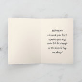 ヴィンテージリトルアイリッシュガールセントパトリックの日 カード (内部)