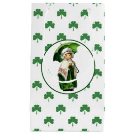 ヴィンテージリトルアイリッシュガールセントパトリックの日 スモールペーパーバッグ