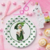 ヴィンテージリトルアイリッシュガールセントパトリックの日 ペーパープレート (パーティー)